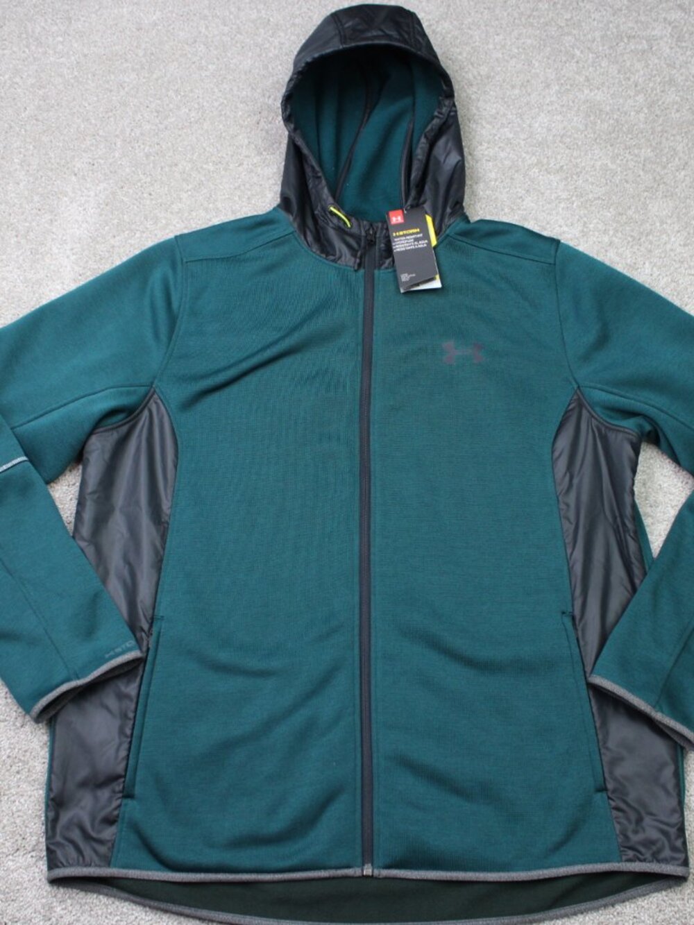 Under Armour Hoodie NWT Men 2XL XXL Green UA Storm Swacket Full Zip Coldgear L/S